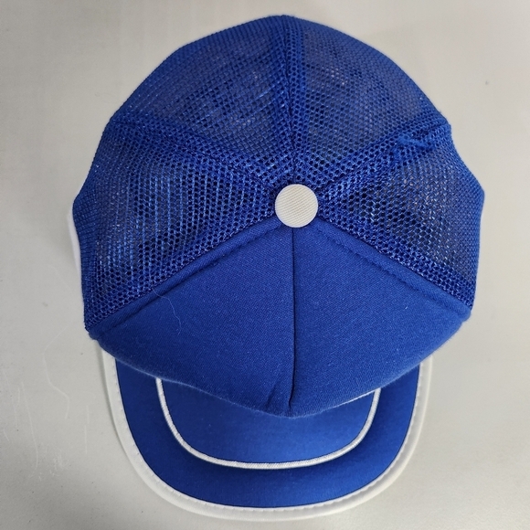 Vintage Lifschultz Freight Blue and White Three Stripe Snapback Trucker Hat - Picture 3 of 8